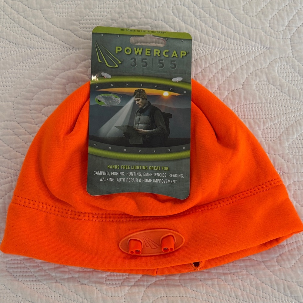 Orange LED Beanie with Lights
